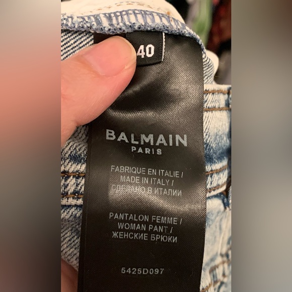 Balmain, size 40 (France), jean bike shorts - Picture 3 of 3